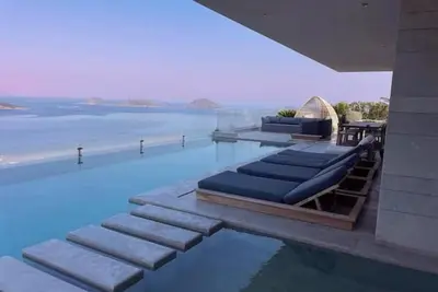 Image de Charming Sunset with Islands and Aegean View