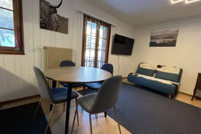 Image de cosy 26 sqm studio is located in the Swiss Alps ski resort of Les Collons