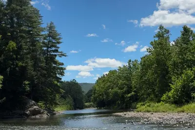Image de Tranquil lodge Ski. Stay. Hike. Soak in the River and Views.