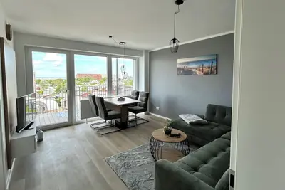 Image de Seaside 53° FeWo 7 - Holiday apartment near the beach with sea view and balcony in Cuxhav