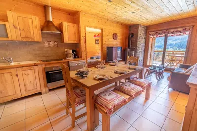 Image de Chalet cocooning, vue montagne, sauna, 6p