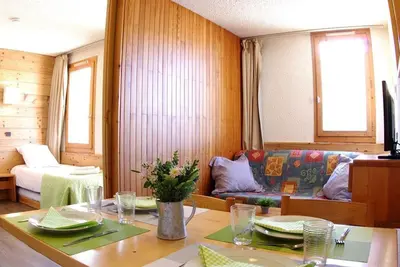 Image de Studio divisible à Valmorel, 4 personnes, balcon ouest, parking en option