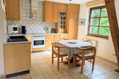 Image de Appartement 'Wiesenblick' avec vue sur la montagne, jardin commun et Wi-Fi