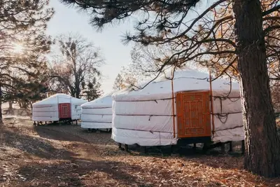 Image de Authentic Mongolian Yurt in Sequoia National Forest, Perfect for a Glamping Retreat in Nature