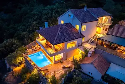 Image de Tranquille avec vue sur la mer sur l'île de Hvar