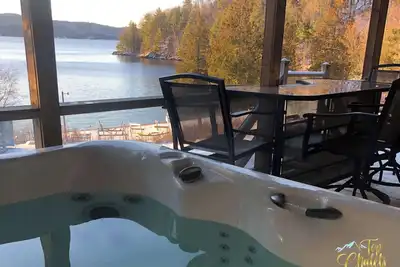 Image de Bord du Lac Simon, Spa, 4ch 16 pers, Plage privée