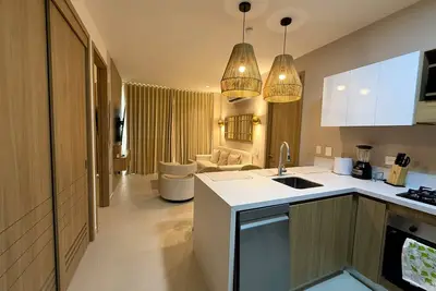 Image de Charming 2-bedroom apartment with fitness room, private lagoon in Cartagena