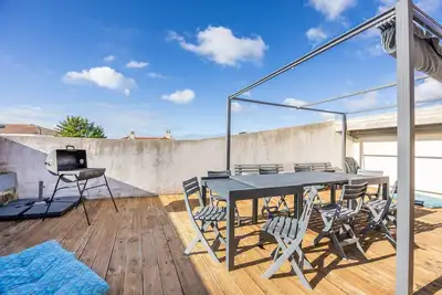 Image de Maison de vacances pour 22 personnes au centre de Brem avec grands espaces