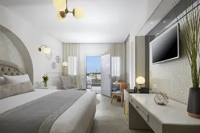 Image de Wonderful Santorini Room | Olympia Room | Breathtaking Caldera and Sea Views |.