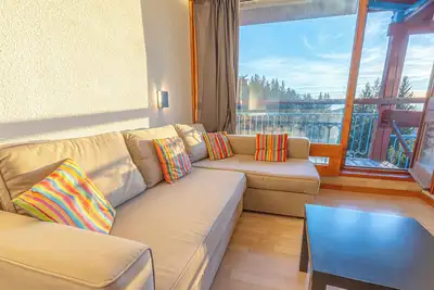 Image de Bel appt. 4 pers vue pistes ski-in ski-out + ménage & linge Arc 1800