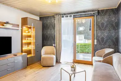 Image de Appartement 'Marisas Sauerlandträumchen' avec terrasse et jardin communs, Wi-Fi inclus