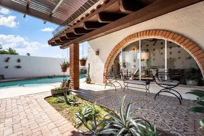 New! Elegant Spanish style home with private pool
