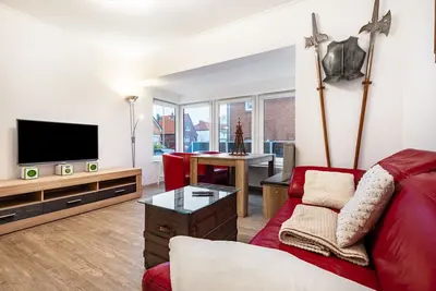 Image de Appartement '3-raum-ferienwohnung 1 Vorderdeck' avec terrasse privée, jardin et Wi-Fi