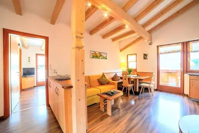 Image de Appartement « Tratter 4° » avec vue sur la montagne, jardin commun et Wi-Fi