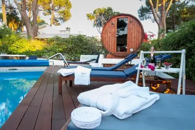 Image de Villa « Bento Box Family Hub Fitness » avec vue sur la mer, Wi-Fi et climatisation