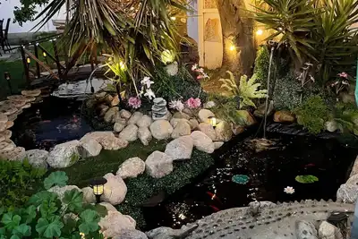 Image de Private Koi Ponds 3k Sf Fun Nature Oasis, Otdr Ktchn 2bd1ba Mstr Suite & Casita