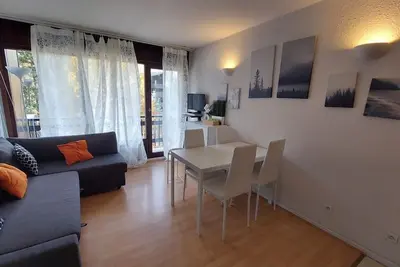 Image de À 100m des pistes de ski, 2ème étage, balcon, télévision, casier à ski, 22m², Les 2 Alpes