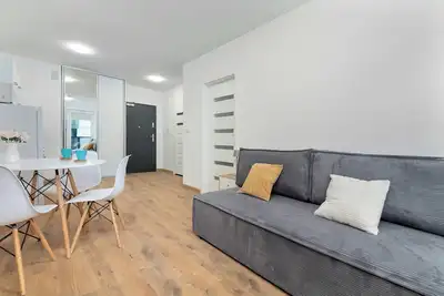 Image de Stylish Apartment in Gdansk with Balcony, Desk and Bathtub by Noclegi Renters