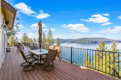 Lakefront home with tram, dock and water access