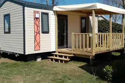 Image de Mobil-home confortable avec terrasse à Tréguennec