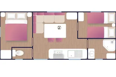 Image de Mobil-home 23m² pour 4 avec terrasse sur pilotis