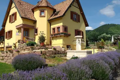Image de Chambre d’hôtes « La Châtelaine - Pinot Noir » avec vue montagne, terrasse partagée et Wi-Fi