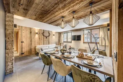 Image de À 100m des pistes de ski, Rez-de-chaussée, télévision, casier à ski, 93m², Tignes