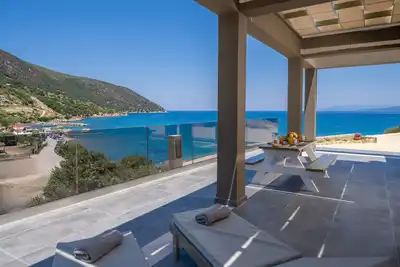 Image de Beachfront Villa Pleiada, Wonderful Sea Views, Furnished Terrace, Agia Kyriaki