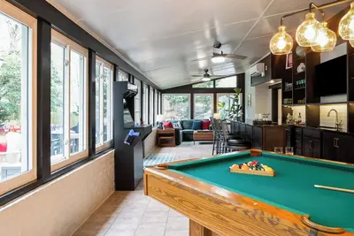 Elevated Raleigh Escape: Spa+Arcade+FirePit