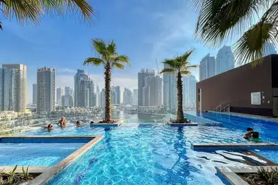 Panoramic Marina View | 2br | Infinity Pool+Beach