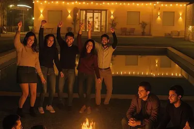 Image de Cozy 4-bedroom cottage in enchanting Gurugram with Ac, swimming pool, open bar, dj