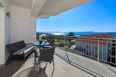 Image de Appartement lumineux avec barbecue, vue sur la mer, lave-linge