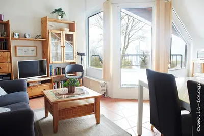 Image de `Kleine Brise' directly on the Baltic Sea beach with sea view, swimming pool and sauna