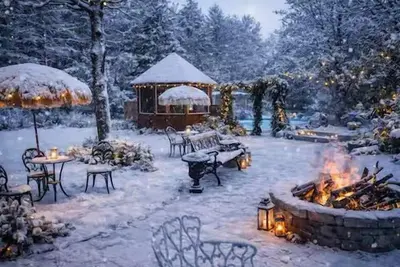 Image de Peaceful Forest Retreat with Fire Pit and Bbq Near Mansfield Ski Club