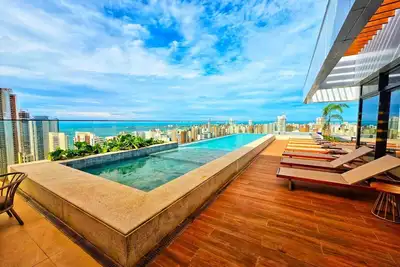 Image de Newly opened studio on the 27th floor at Beach Class Meireles! ! !