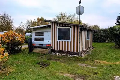 Image de Caravane « avec auvent fixe », vue mer, piscine partagée et Wi-Fi