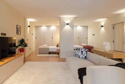 Modern Studio, Open Plan Elegance by HostWise