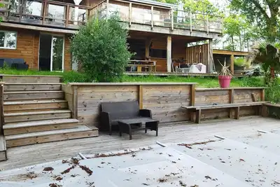 Image de villa del pierro, en pleine nature, au bord de la l Eyre avec piscine, spa