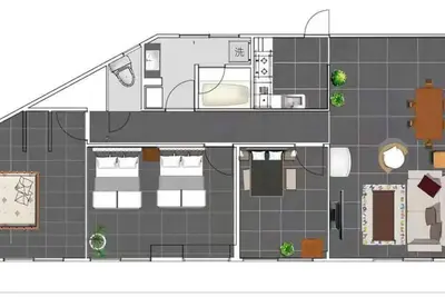 Image de 天下茶屋+岸里站徒步5分钟/心斋桥、道顿堀、难波、Usj、关西机场/豪华套房3卧4床+大阳台可住8人