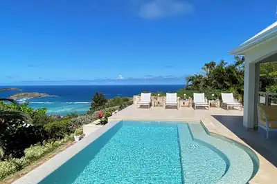 Private Luxury Overlooking Grand Cul-de-Sac and Beyond.