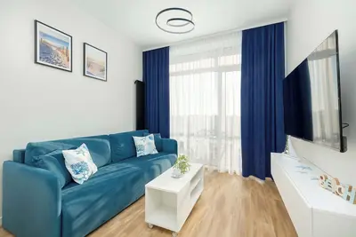Image de Ku Morzu 1d Sianożęty | Blue and Beige Apartment with Seasonal Pool, Parking and Balcony