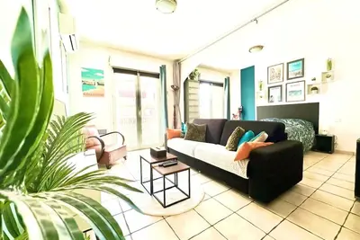 Le Cosy Canet - studio pour 2, clim & plage à 30m
