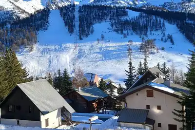 Image de Studio 4 personnes  - superbe vue sur les pistes