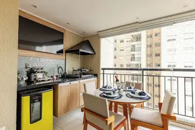 Image de Premium studio apartment with a gourmet balcony and complete comfort near Gru airport.