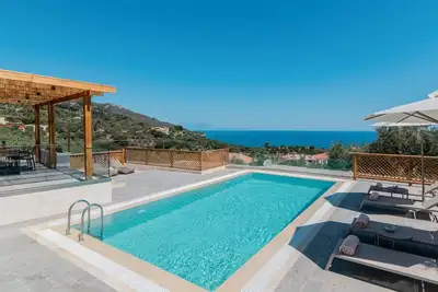 Image de Villa « Cossoro Villas Zakynthos » avec vue sur la mer, Wi-Fi et climatisation