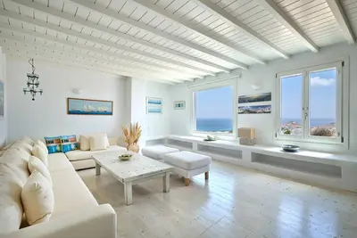 Image de Blue Lounge Villa, Mykonos – Villa rénovée avec piscine privée et vue sur la mer Égée