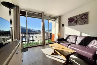 Image de Studio avec vue imprenable, au pied des pistes