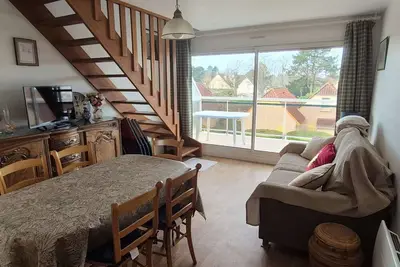 Image de T2 Duplex 4 pers avec balcon et parking, animaux admis