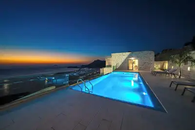 Image de Luxury Villa Ariti Nafsika Xenia Falasarna\nSea view sunset, Pool, Peaceful, Modern