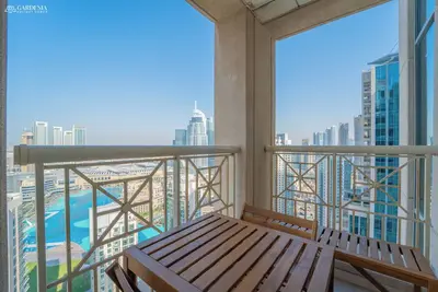 Burj Khalifa View Downtown Dubai Lit Apartment